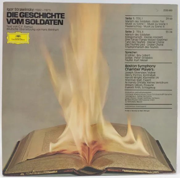 Vinyl LP - Igor Strawinsky - Die Geschichte vom Soldaten, Deutsche Übersetzung  – Bild 2