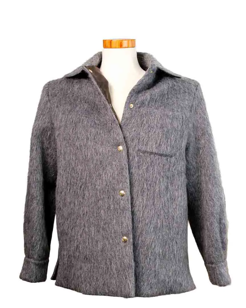 Moncler Kostüm aus edlem Mohair-Mix – Luxuriöser Zweiteiler in Grau - Bild 4