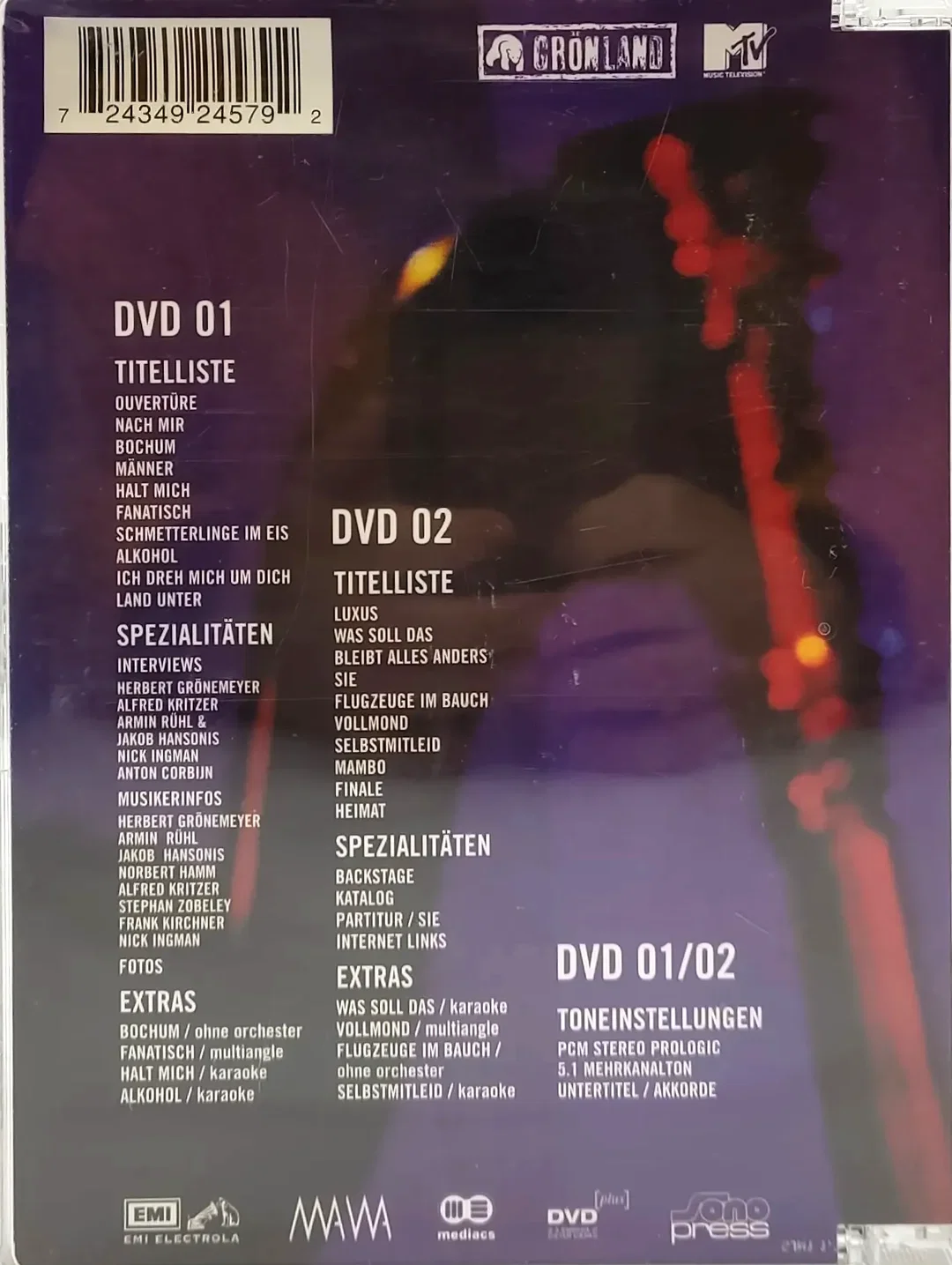 DVD "Herbert Grönemeyer & Sinfonieorchester - Konzert Stand der Dinge" – Bild 2