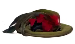 Trachtenhut für Damen mit Federn in olivgrün - Bild 2