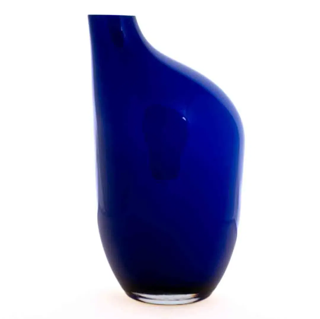 Vintage H J Richartz Art Collection Vase Mathildenhütte Kobalt Ultramarine Blau Glas - Bild 4