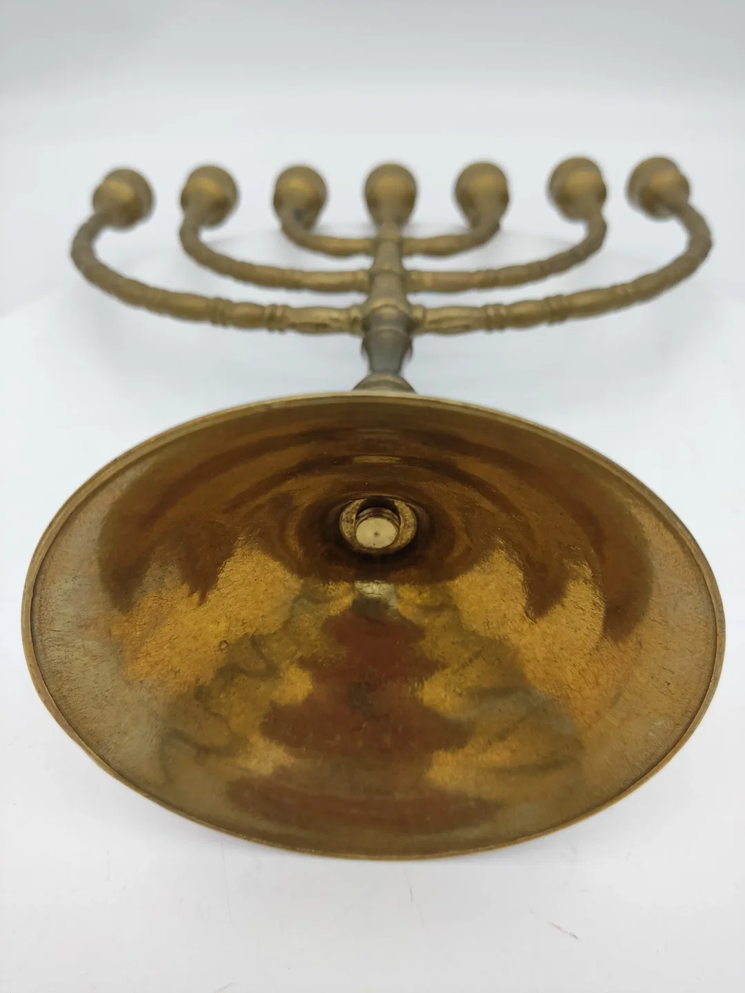 Menora-Kerzenständer aus Bronze, Breite 27cm, Höhe 29cm, Gewicht 1,026 kg – Bild 4