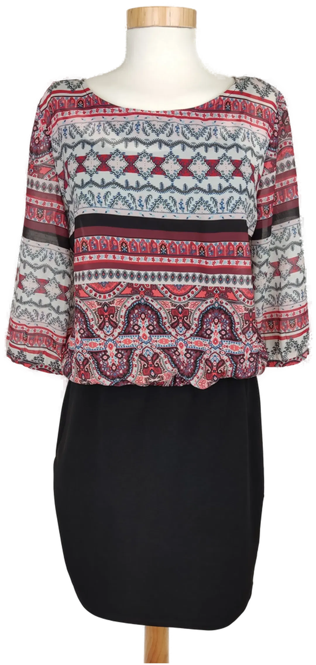 Orsay Damen Midikleid rot/weiß/blau/schwarz gemustert - M/38 - Bild 1