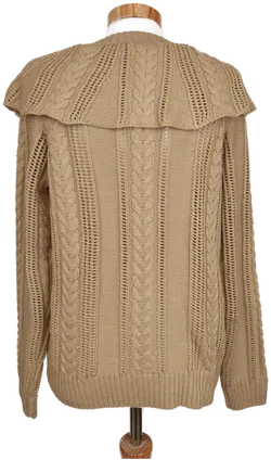 Vero Moda Damen Strickpullover mit Rüschen, hellbraun - S/36 - Bild 2