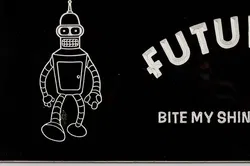 Leuchttafel blau Futurama 