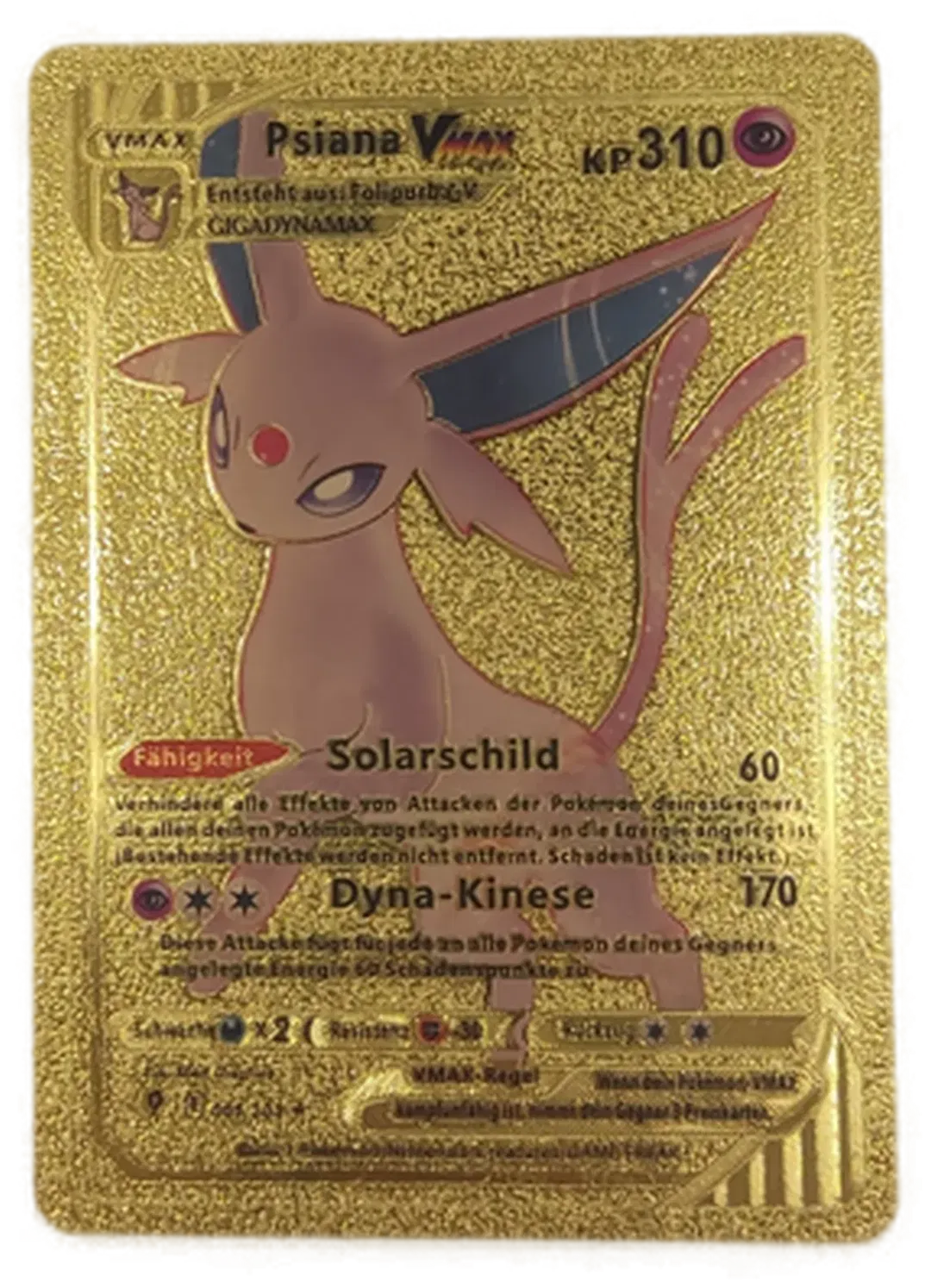 Pokémon Sammelkarte Goldfolie Psiana Vmax - Bild 1