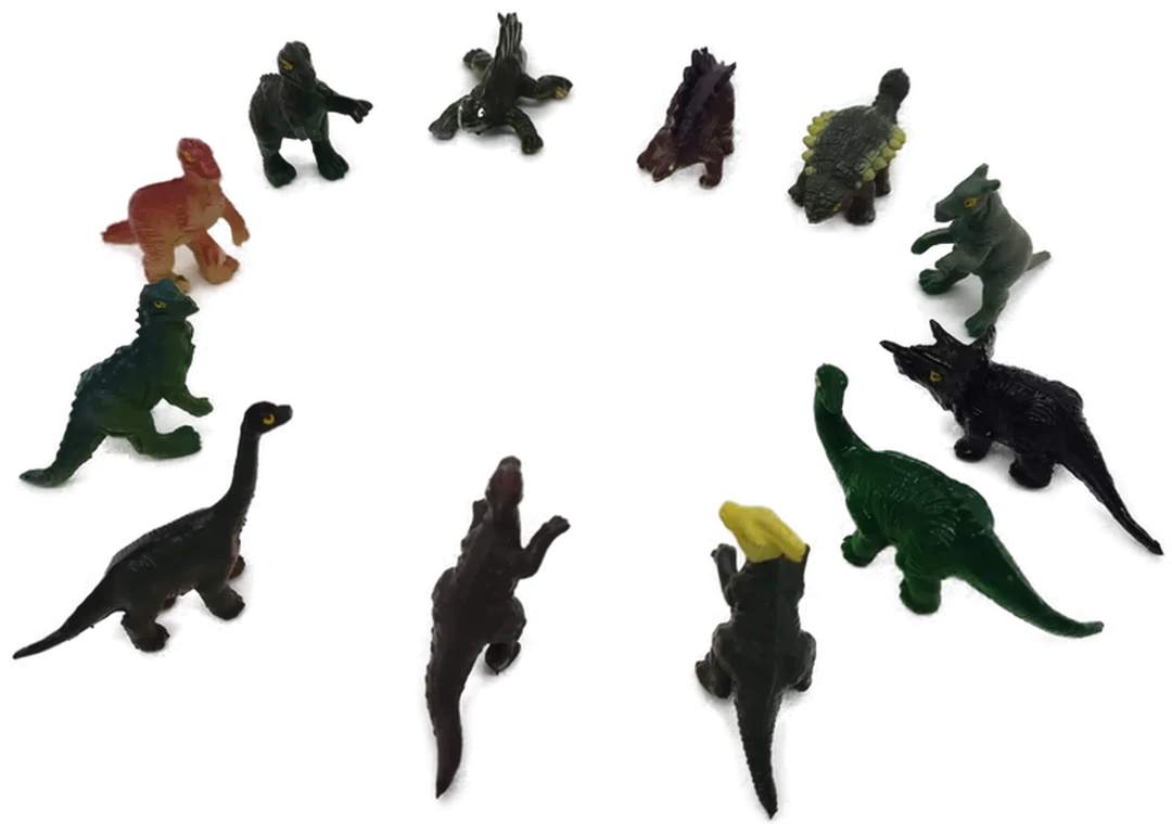 Kleine Dinosaurier Figuren aus Gummi ca 6cm Konvolut 12 Stück  – Bild 6