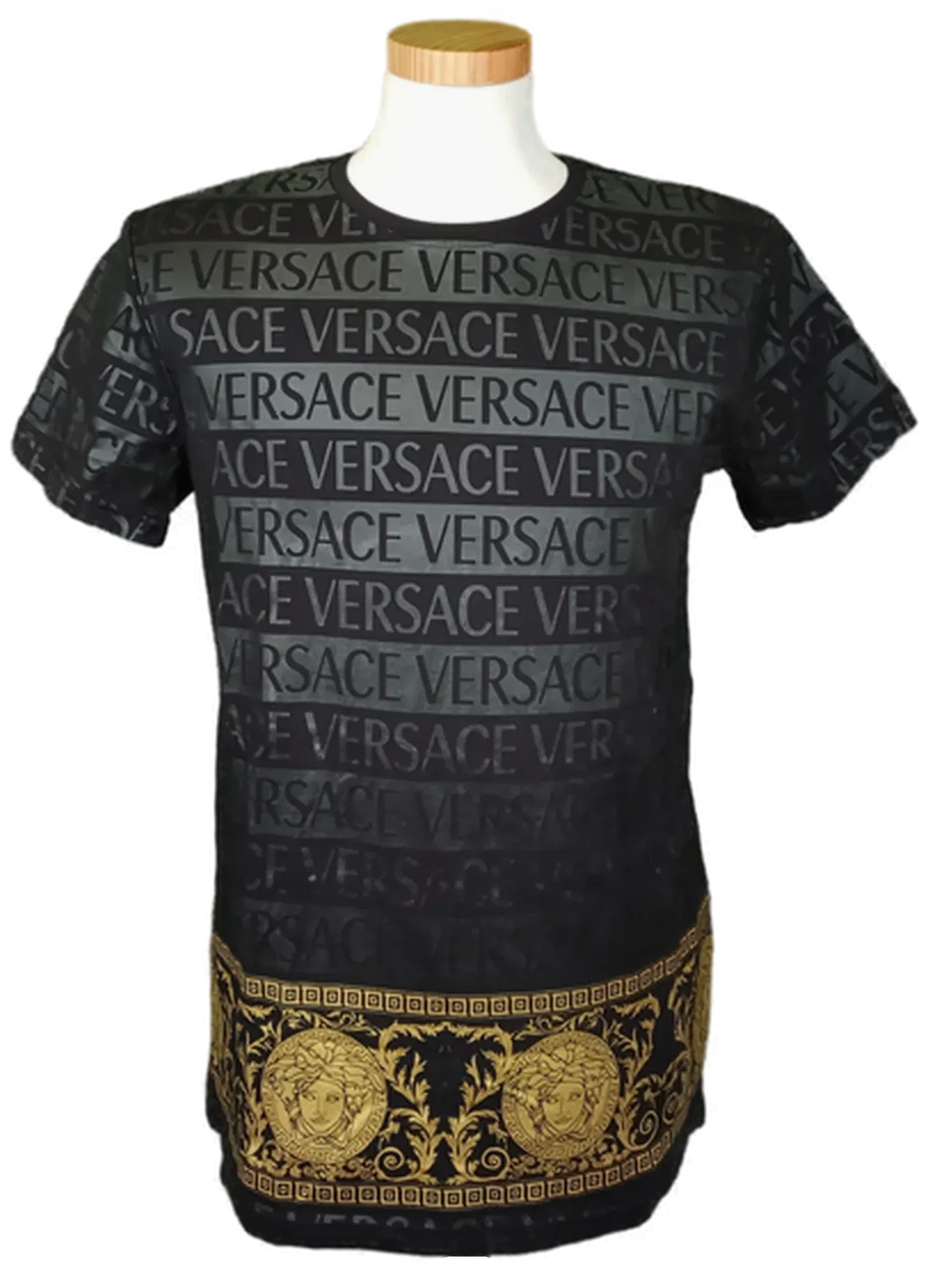 Versace Herren T-Shirt schwarz beschriftet mit Logo Gr. L - Bild 4
