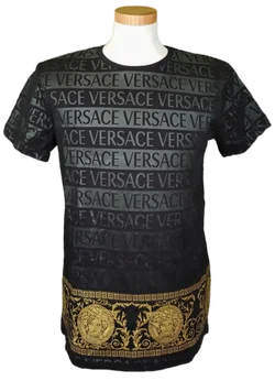 Versace Herren T-Shirt schwarz beschriftet mit Logo Gr. L - Bild 1