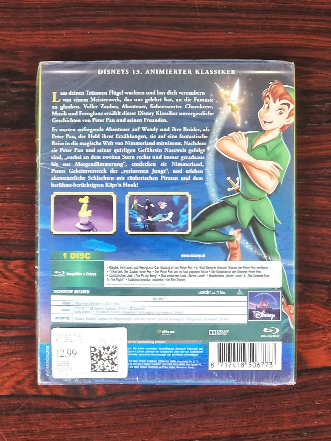 Peter Pan - Film - Blu-ray - Disney Classics 13 - OVP – Bild 2