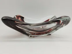 Dekorative Glasschale rot/transparent im Murano-Stil  - Bild 4