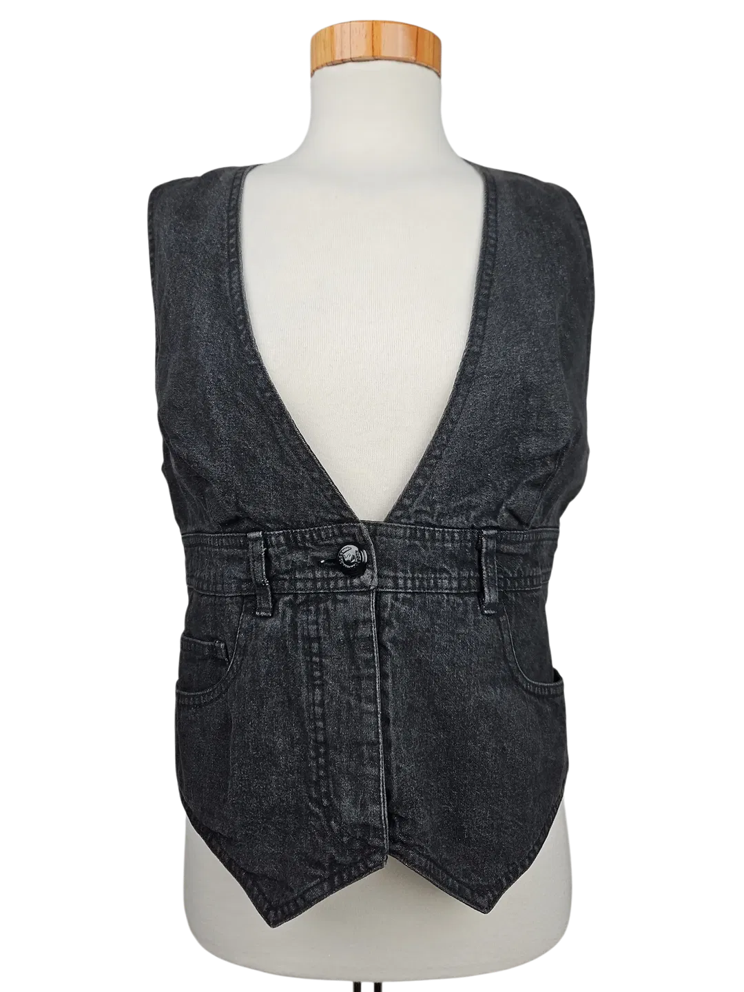 MOSCHINO Damen Jeans Weste, schwarz - Gr. M  - Bild 4