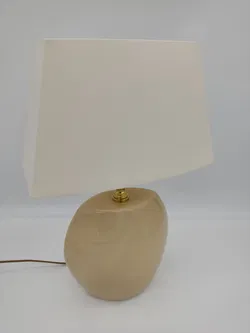 Tischlampe mit Keramikfuß, cremeweiß - Bild 4