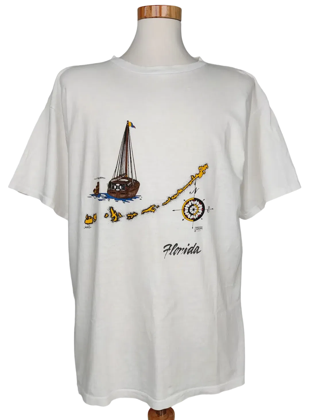 Florida Herren T-Shirt, weiß - Gr. XL  - Bild 1