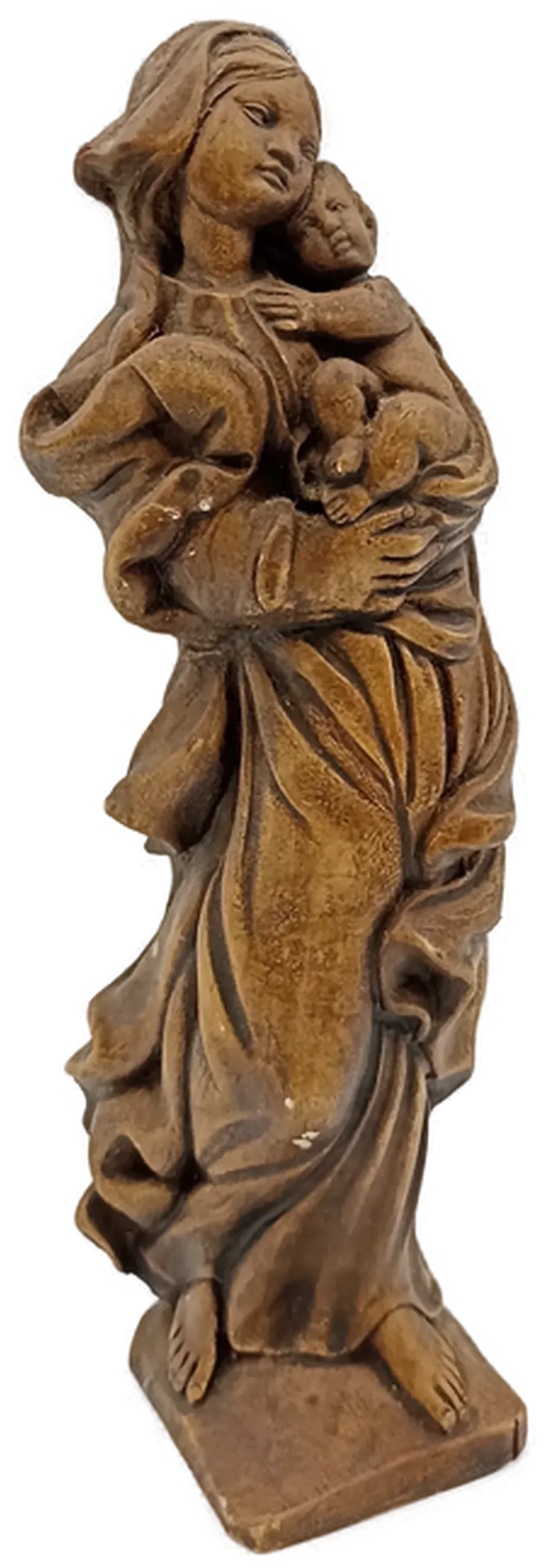 Moderne Madonna mit Kind – Elegante Skulptur in edler Holzoptik – Bild 1