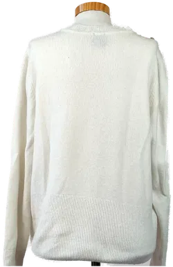 H&M Damenpullover weiß - Gr. L/40 - Bild 3