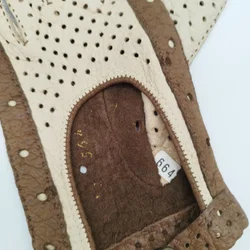 Vintage Autohandschuhe - braun/creme / ca. 21cm - Bild 4