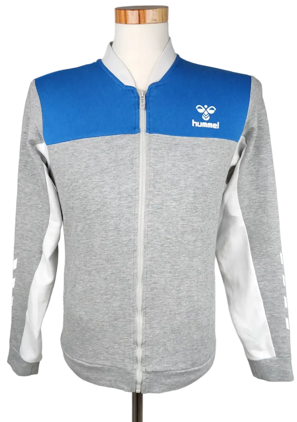 Hummel Unisex Zip-Jacke, grau/blau - Gr. S - Bild 1