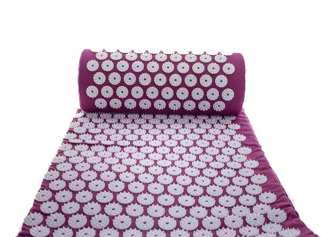 INTEY Akupressur-Set mit Matte, Polster und Tasche in lila - Bild 1