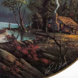 Vintage 1992 Mountain Retreat Limited Edition Franklin Mint, Dekorativer Sammeltelller - Bild 2