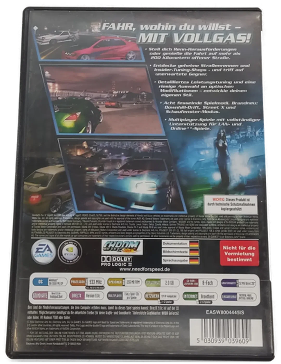 PC Game 2 CD-ROM Need for Speed Unterground 2 – Bild 3