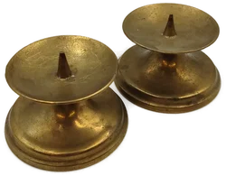 Vintage Messing-Kerzenhalter 2er-Set – Vorschau 1
