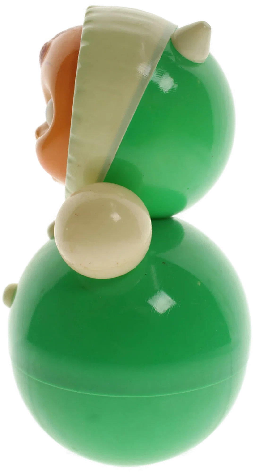 Vintage Stehaufpuppe mit Geräuschfunktion – ca. 22,5 cm – Kunststoff – Klassisches Babyspielzeug – Sammlerstück – Bild 4
