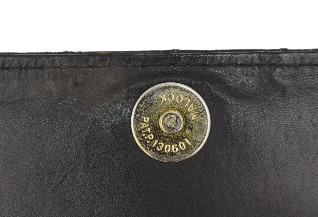 Krokodilleder Damen Vintagetasche und Brieftasche schwarz – Bild 6
