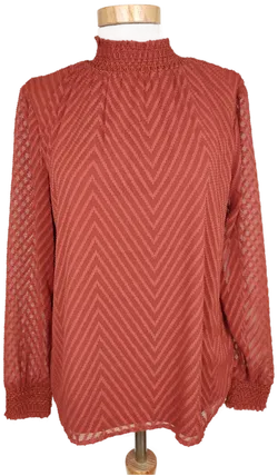 Only Damen Bluse rotbraun - S/36 - Bild 1