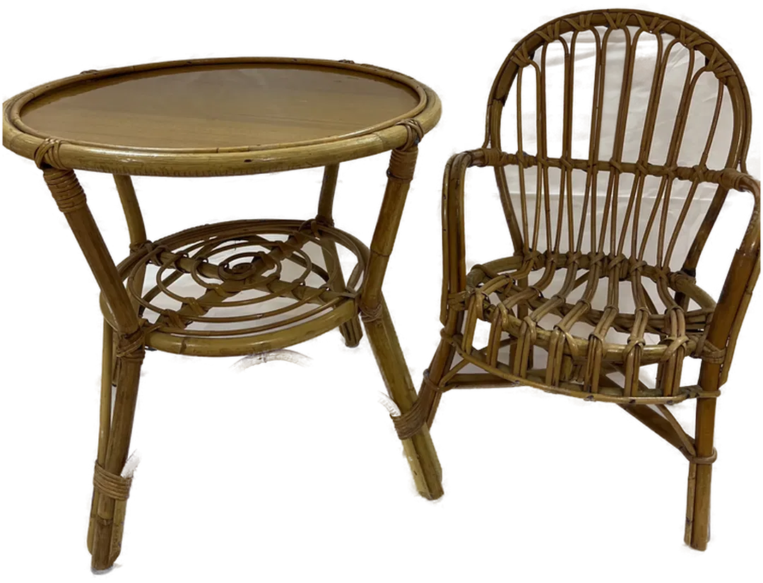 Rattan Kinder Sitzgarnitur - Bild 1