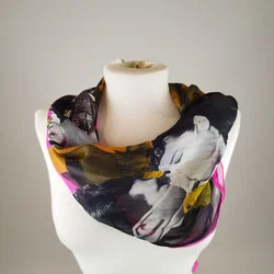 Moschino Larioseta Schal - bedruckt / Made in Italy - Bild 3