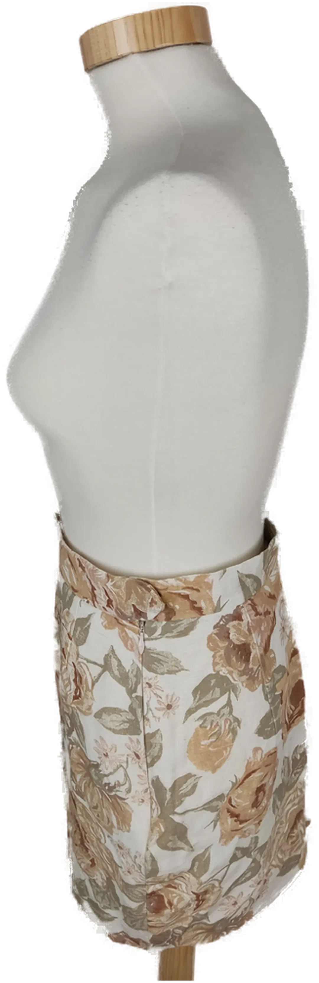 Rock "Aigner", kurz, beige mit Muster, Größe 36 – Bild 3