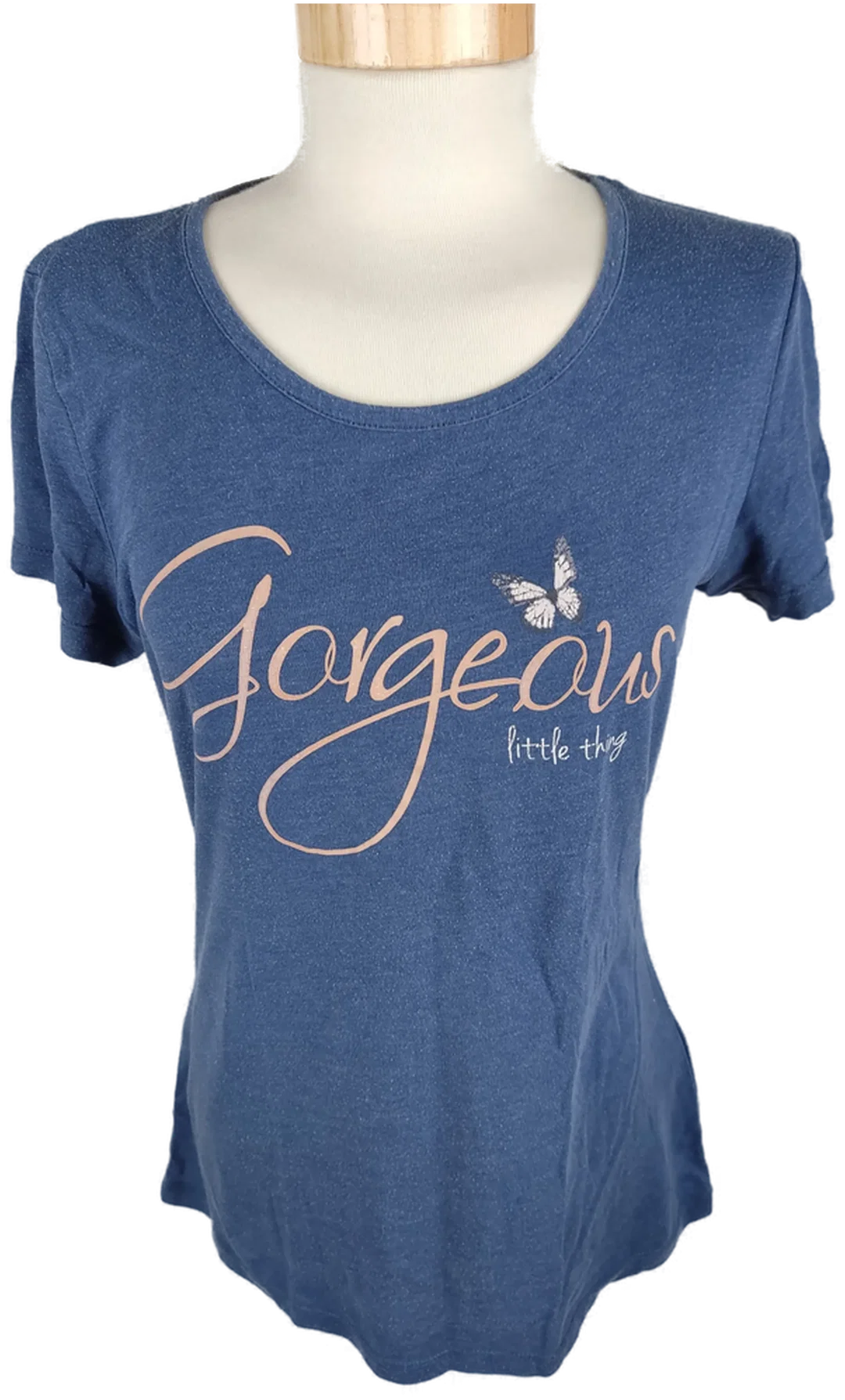 Blau Bedrucktes T-Shirt - Größe XS - Top Qualität - Bild 1