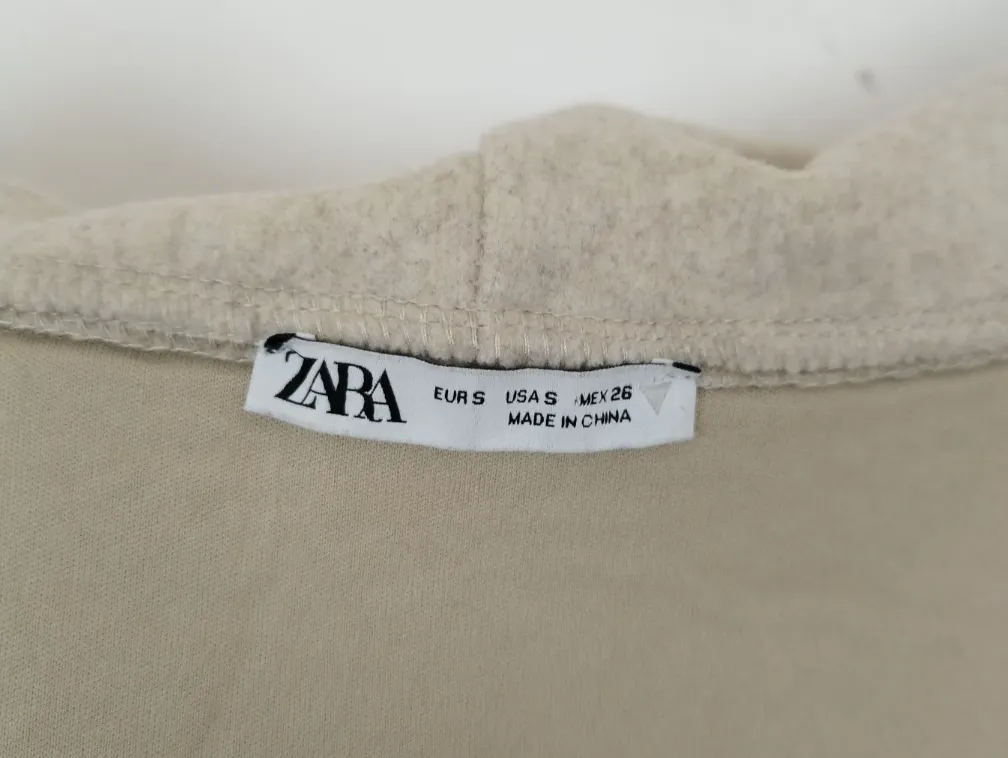 Zara Grauer Hoodie - ca. Gr. S / 100% Polyester – Bild 3