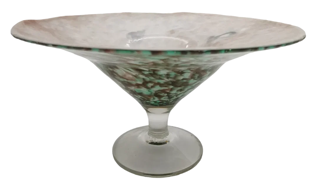 Dekorative Glas-Schale, grau/grün - Bild 1