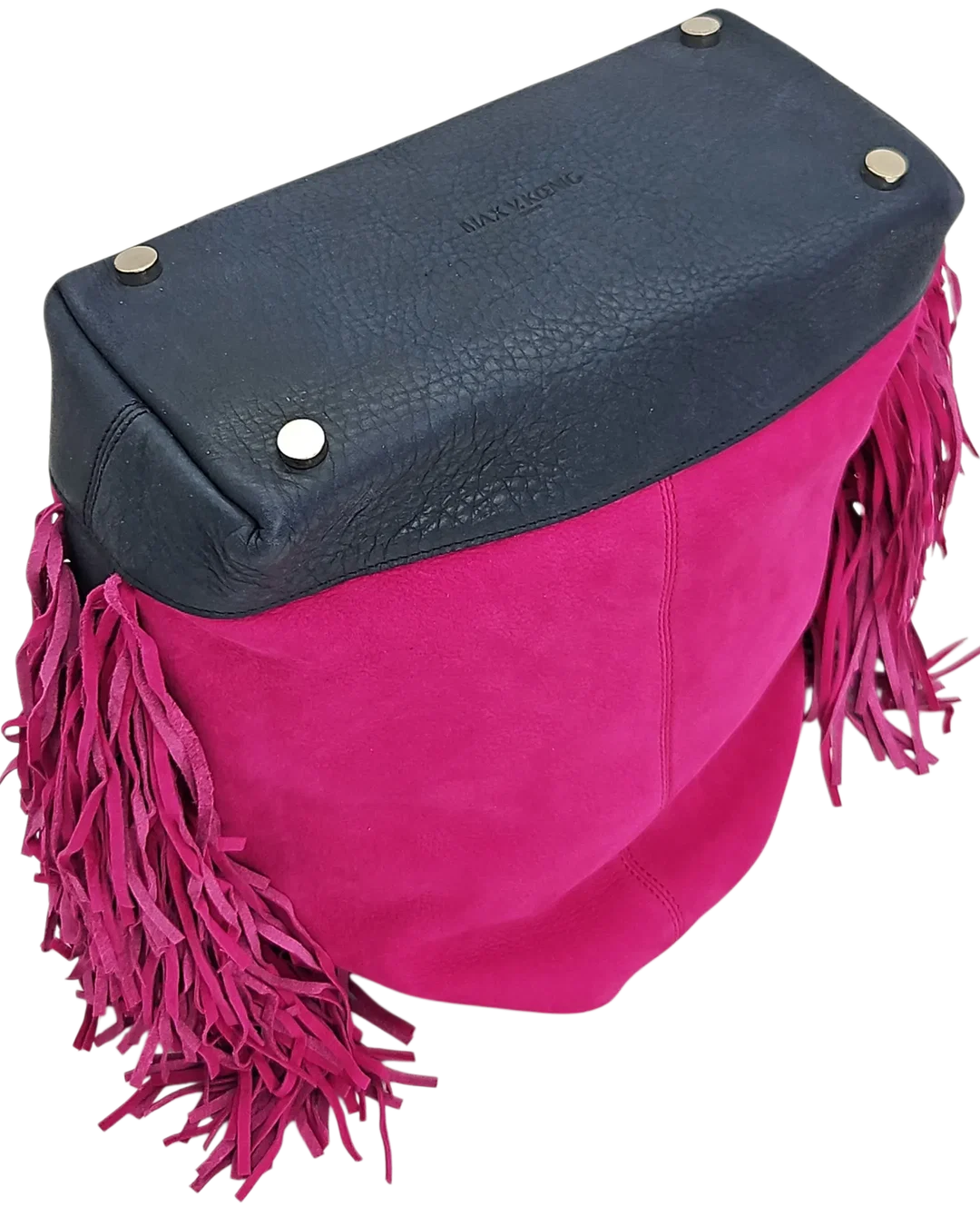 Max V. Koenig Damen Lederhandtasche mit Fransen, lila - Höhe ca. 37 cm – Bild 3