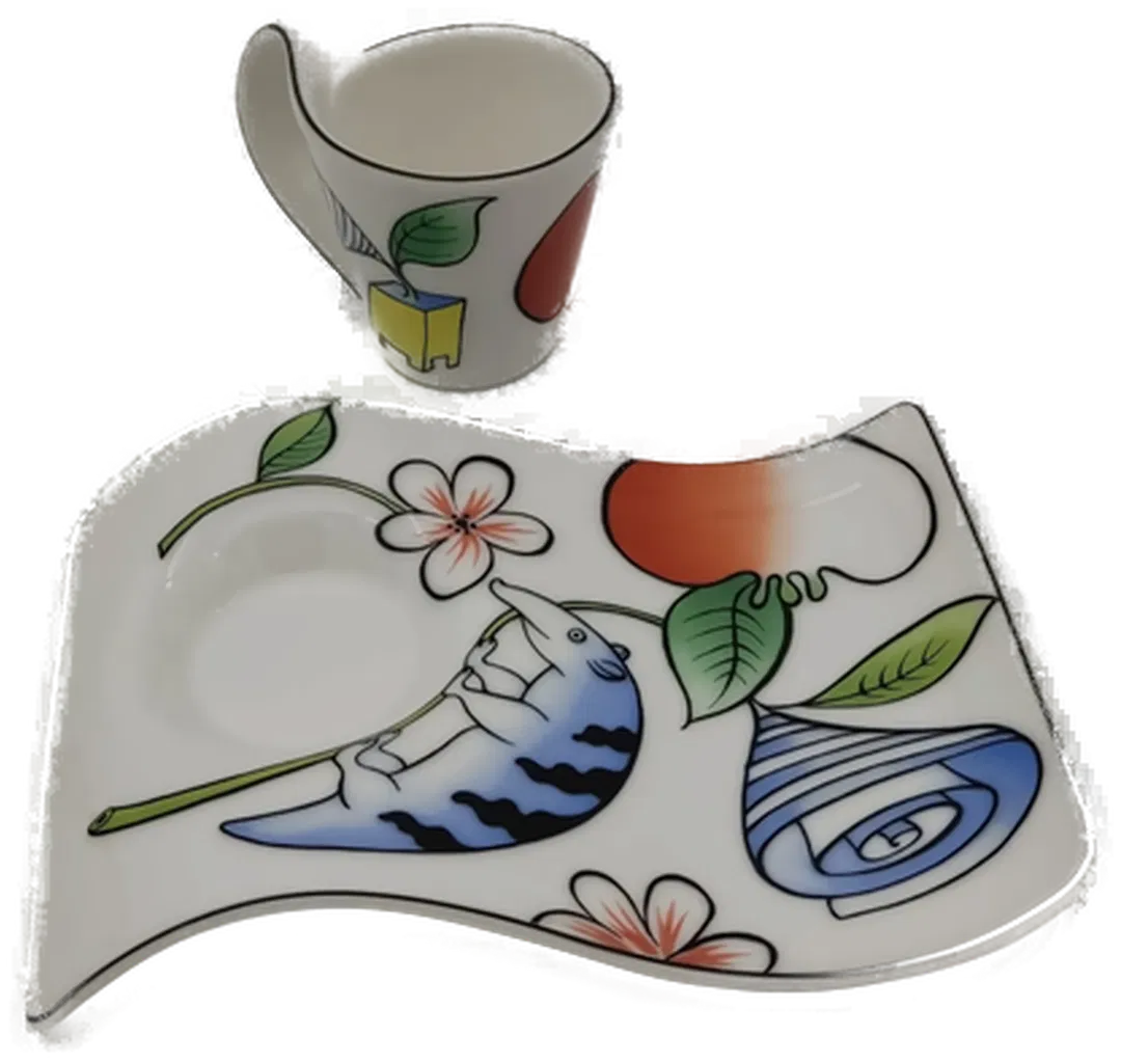 Villeroy & Boch wave jungle Esspressotasse mit Untertasse mehrfarbig - Bild 4