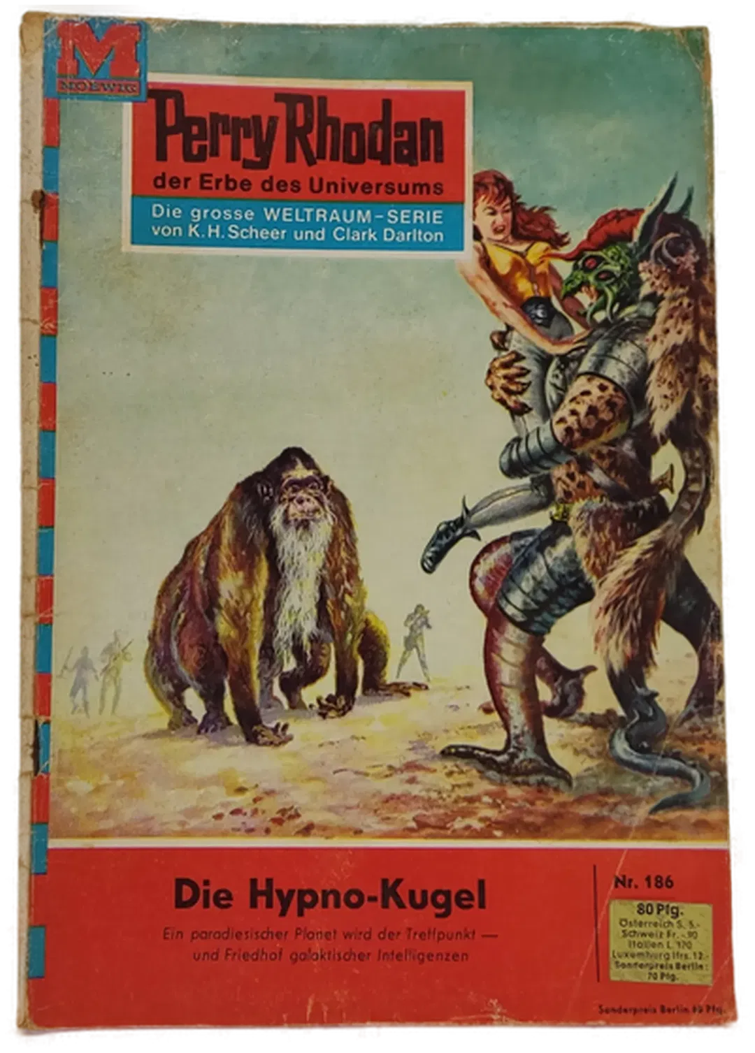 Romanheft Perry Rhodan Die Hypno-Kugel Erstauflage Nr.186 - Bild 1