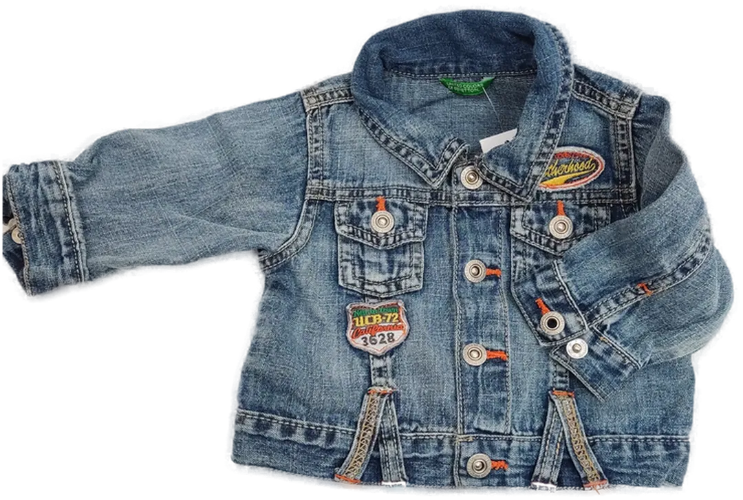 Benetton Kinder Jeans Jacke blau Gr. 60 - Bild 3