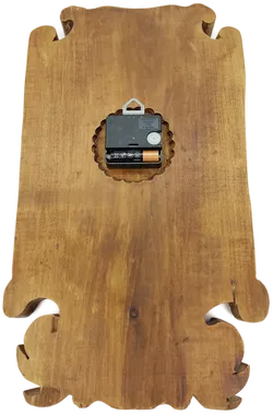 Wanduhr mit Holzschnitzereien, ca. 42 cm, Batteriebetrieb - Bild 2