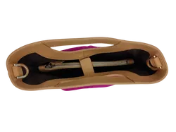 Max V. Koenig Damen Lederhandtasche, pink/creme - Höhe ca. 22 cm  - Bild 3