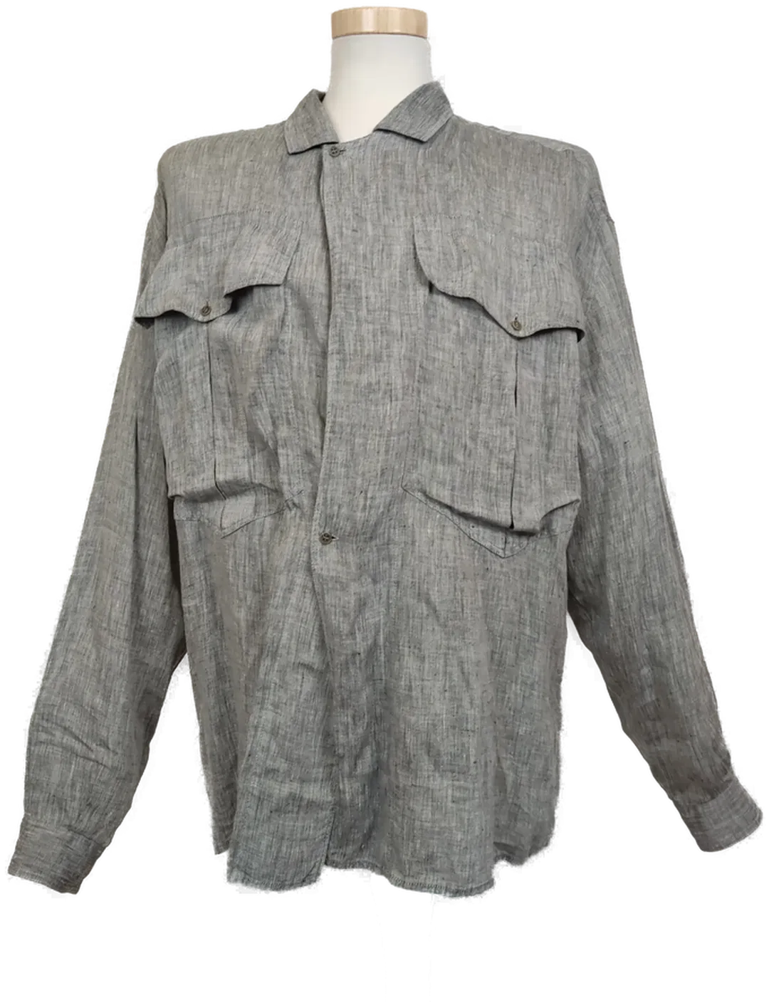 Versace Herren Hemd grau Gr. 52/XL vintage - Bild 4