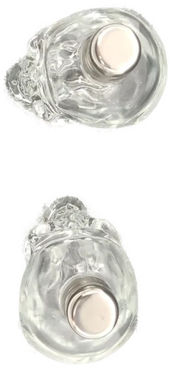  2 Totenköpfe-Fläschchen mit Schraubverschluß Höhe ca 8cm – Vorschau 2