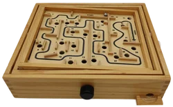 Beluga Nr.14349 Holzlabyrinth mit 1 Kugel / Holzspielzeug / Geschicklichkeitsspiel – Vorschau 2