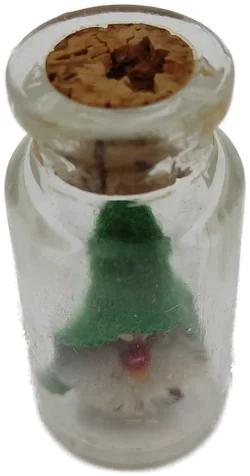 Skandinavische Miniatur-Wichtelfigur in Glasflasche | Geschenkidee – Vorschau 5