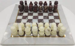 Kleines Schachbrett aus Stein 25cm x 25cm - Bild 4