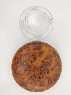 Aschenbecher Glas/Wurzelholz - Bild 5
