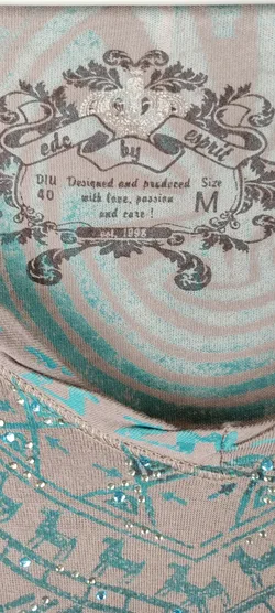 Damen Longshirt edc By Esprit Bedruckt Gr. 40 | Strass Schatz - Bild 10