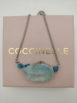 COCCINELLE Gliederkette-Armband mit Achat-Anhänger in Schachtel | Italienischer Chic – Vorschau 1