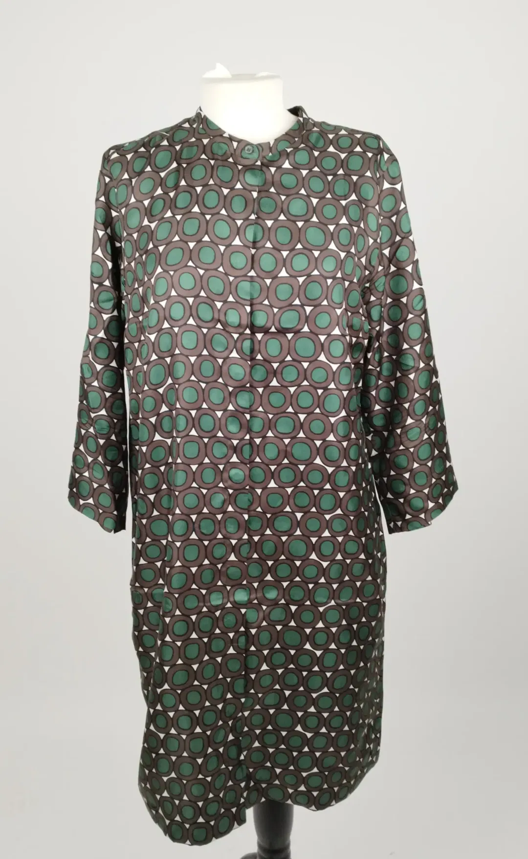 'S MaxMara Midikleid bemustert - Gr. 40 / 100% Seide - Bild 1